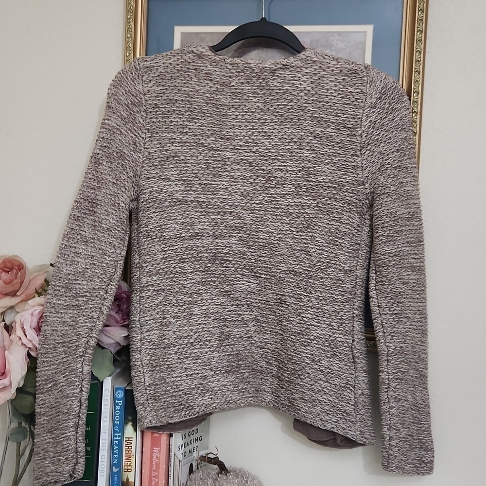 LOFT Sweater Blazer Size Small Knit Pockets 100%Cotton Career Contemporary - Picture 11 of 11